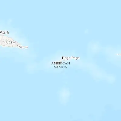 Map showing location of Pago Pago (-14.278060, -170.702500)