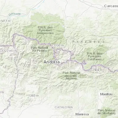 Map showing location of Andorra la Vella (42.507790, 1.521090)