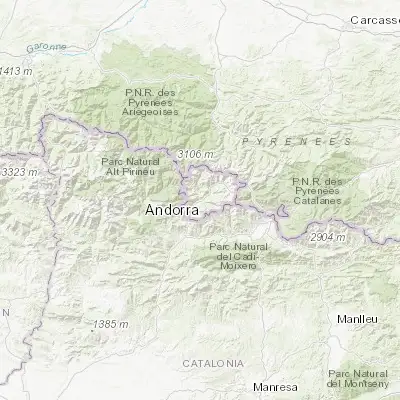 Map showing location of les Escaldes (42.507290, 1.534140)