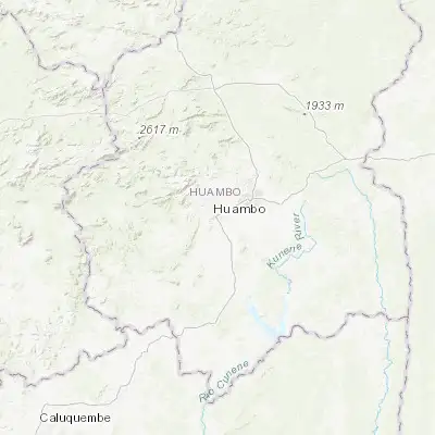 Map showing location of Caála (-12.852500, 15.560560)