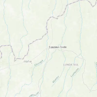 Map showing location of Saurimo (-9.660780, 20.391550)