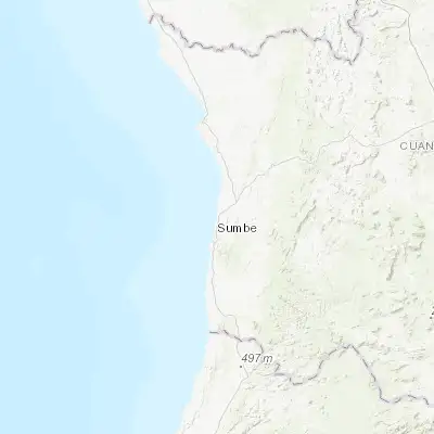 Map showing location of Sumbe (-11.206050, 13.843710)