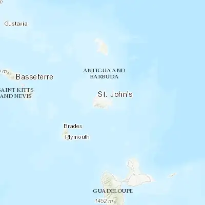 Map showing location of All Saints (17.066710, -61.793030)