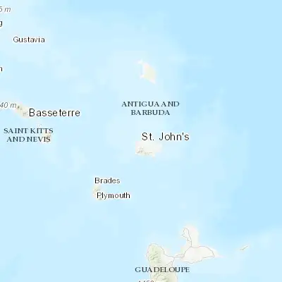 Map showing location of Saint John’s (17.120960, -61.843290)