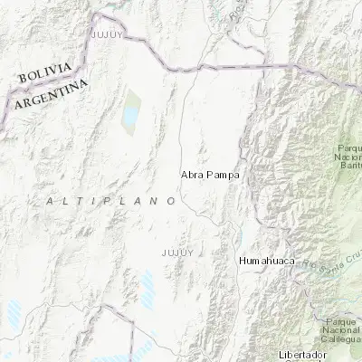 Map showing location of Abra Pampa (-22.720490, -65.696970)