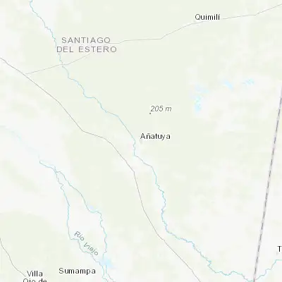 Map showing location of Añatuya (-28.460640, -62.834720)