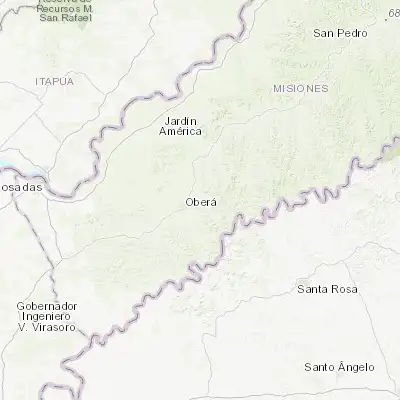 Map showing location of Campo Ramón (-27.454900, -55.021220)
