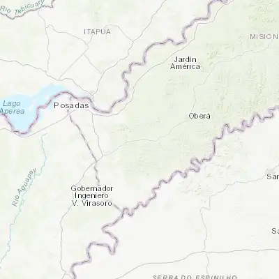 Map showing location of Cerro Azul (-27.633100, -55.496200)