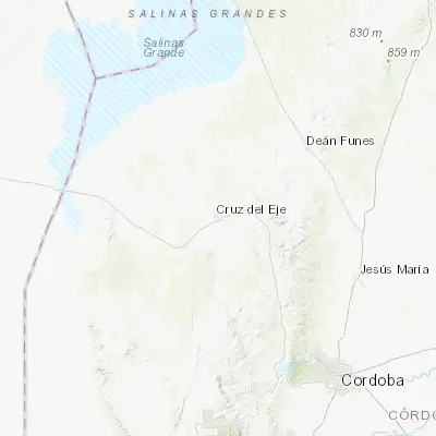 Map showing location of Cruz del Eje (-30.726440, -64.803870)