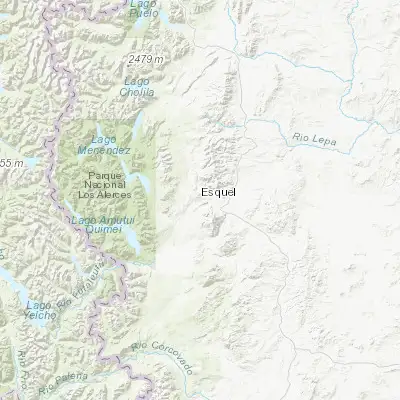 Map showing location of Esquel (-42.911470, -71.319470)