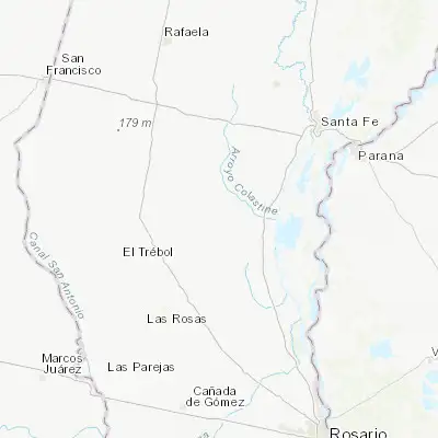 Map showing location of Gálvez (-32.029270, -61.221030)