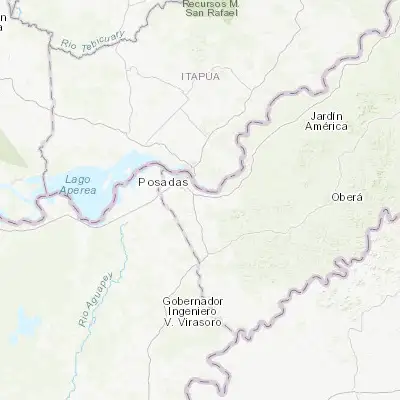 Map showing location of Garupá (-27.481710, -55.829210)