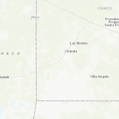 Map showing location of General Pinedo (-27.316670, -61.283330)