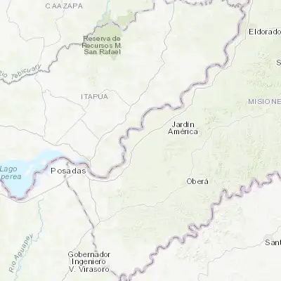 Map showing location of Gobernador Roca (-27.186360, -55.464330)