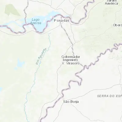 Map showing location of Gobernador Virasora (-28.050000, -56.033330)