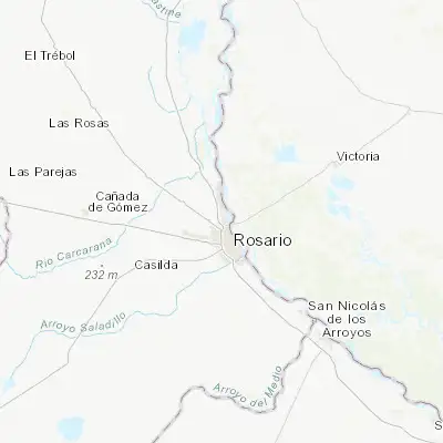 Map showing location of Granadero Baigorria (-32.856830, -60.717540)