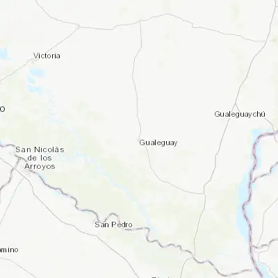 Map showing location of Gualeguay (-33.141560, -59.309660)