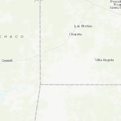 Map showing location of Hermoso Campo (-27.608160, -61.344410)