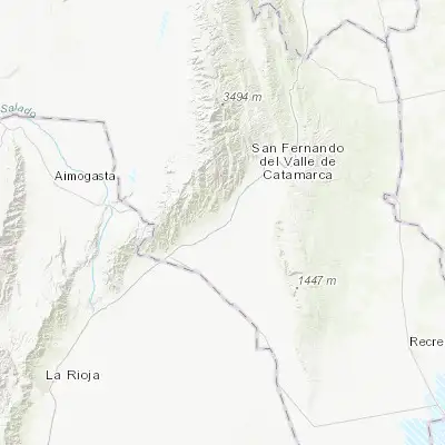 Map showing location of Huillapima (-28.725330, -65.978700)