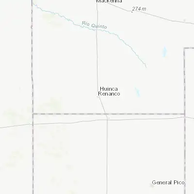 Map showing location of Huinca Renancó (-34.840380, -64.375800)