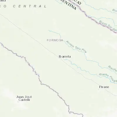 Map showing location of Ibarreta (-25.214380, -59.858510)