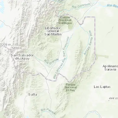 Map showing location of Ingenio La Esperanza (-24.225540, -64.838960)