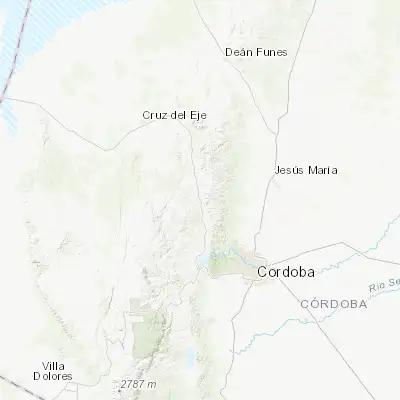 Map showing location of La Falda (-31.088410, -64.489870)
