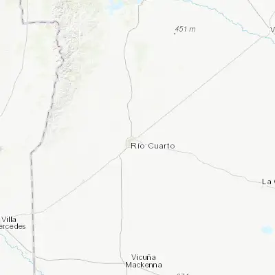 Map showing location of Las Higueras (-33.092310, -64.288990)
