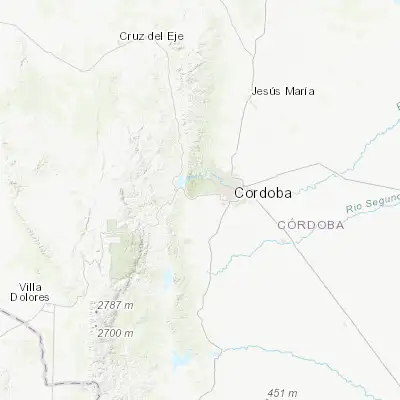 Map showing location of Malagueño (-31.464670, -64.358400)