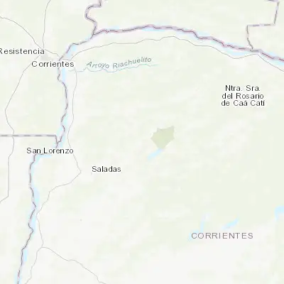 Map showing location of Mburucuyá (-28.045320, -58.228350)