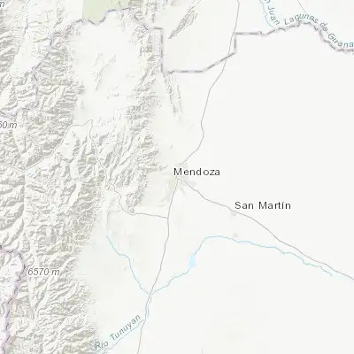 Map showing location of Mendoza (-32.890840, -68.827170)