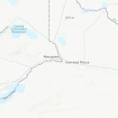 Map showing location of Neuquén (-38.951610, -68.059100)