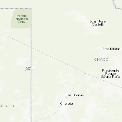 Map showing location of Pampa del Infierno (-26.505170, -61.174360)