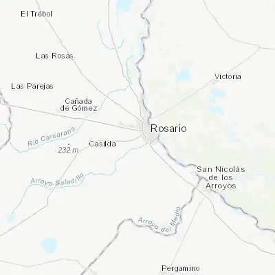 Map showing location of Pérez (-32.998350, -60.767910)