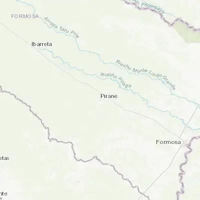 Map showing location of Pirané (-25.732390, -59.108790)