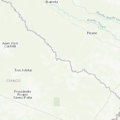 Map showing location of Presidencia Roca (-26.140900, -59.595410)