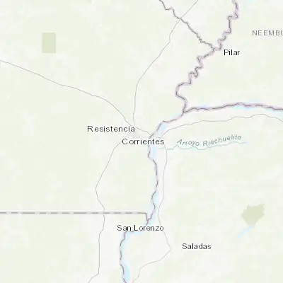 Map showing location of Puerto Vilelas (-27.514140, -58.939060)