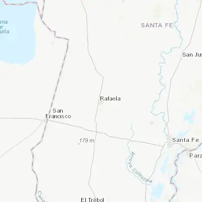 Map showing location of Rafaela (-31.250330, -61.486700)