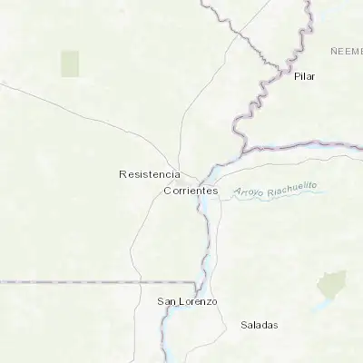 Map showing location of Resistencia (-27.460560, -58.983890)