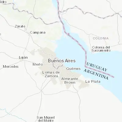 Map showing location of Retiro (-34.583330, -58.383330)