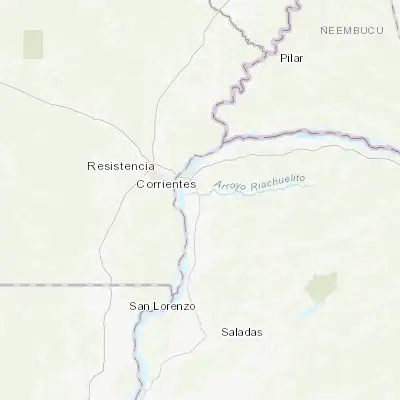 Map showing location of Riachuelo (-27.581910, -58.744970)