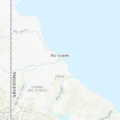 Map showing location of Río Grande (-53.787690, -67.709460)