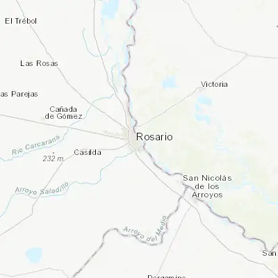 Map showing location of Rosario (-32.946820, -60.639320)
