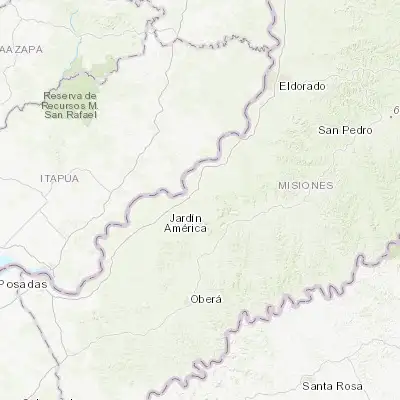 Map showing location of Ruiz de Montoya (-26.983330, -55.050000)