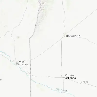 Map showing location of Sampacho (-33.383900, -64.722110)