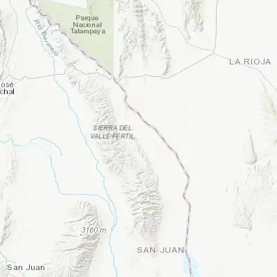 Map showing location of San Agustín de Valle Fértil (-30.633530, -67.468210)