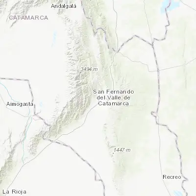 Map showing location of San Fernando del Valle de Catamarca (-28.469570, -65.785240)