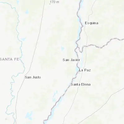 Map showing location of San Javier (-30.577810, -59.931700)