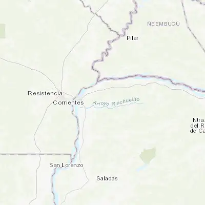 Map showing location of San Luis del Palmar (-27.507900, -58.554540)