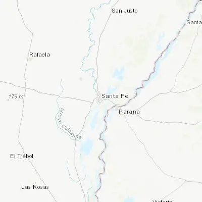 Map showing location of Santa Fe (-31.648810, -60.708680)
